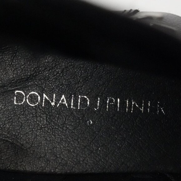 Donald J. Pliner, Diem, Moto Leather Buckle Block Heel Ankle Boot, Black, Silver - Picture 9 of 10